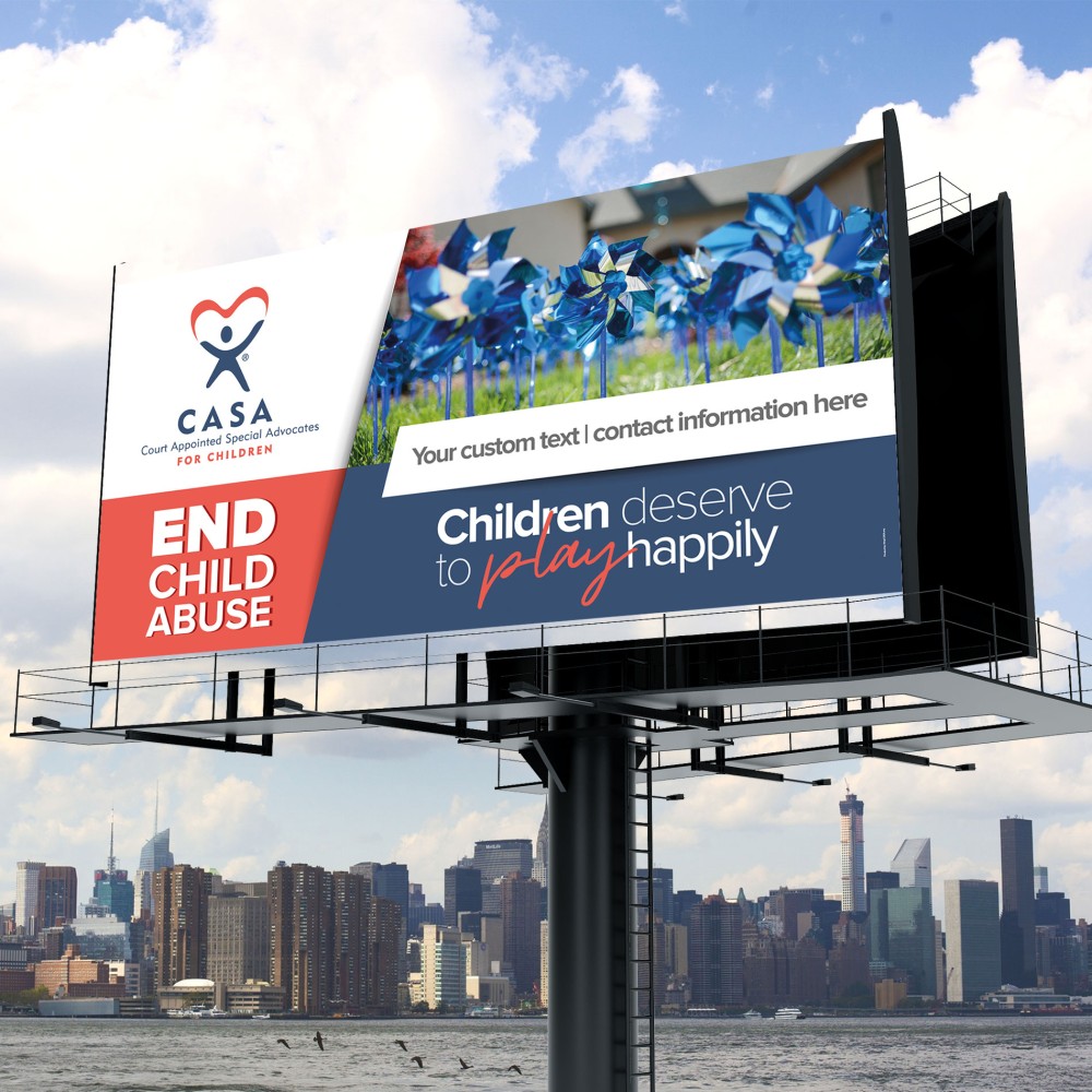 Problem Child Banner CUSTOM Child Abuse Prevention Pinwheel Vinyl Banner