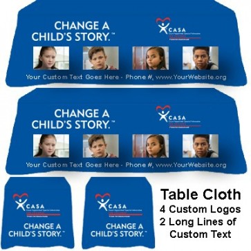 CUSTOMIZABLE Tablecloth - Change a Child's Story (CASA/Guardian ad Litem/GAL) With Kids Photos