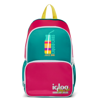 Igloo Retro Backpack Cooler Bag (Dk Jade, Magenta, Livewire Yellow)