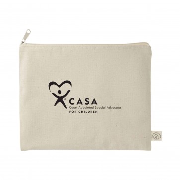 Organic Cotton Flat Travel Pouch