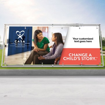 CUSTOM Change a Child's Story Vinyl Banner 