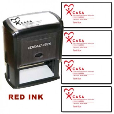 CASA Custom Rubber Stamp  (Red Ink)