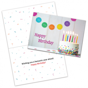 Custom Happy Birthday Greetings Cards - Direct Print/ With envelopes