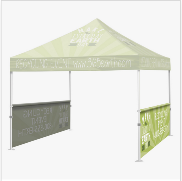 Full Color Half Tent Wall - 10' x 10' 