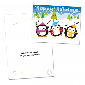 Happy Holidays Penguin Card (25 per set) Spread the Word  TM
