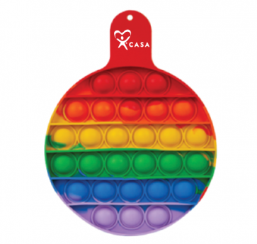 CASA Popping fidget toy, round, silicone, and sensory