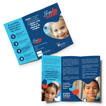 Sign Up Speak Up Spanish Brochure (Custom Logo, Contact & QrCode)
