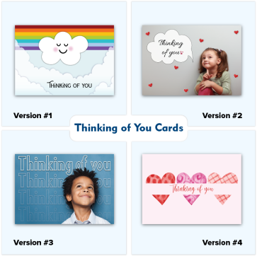 Custom Thinking of You Greeting Cards With envelopes