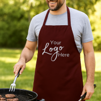 Medium Length Apron with 3 Compartments -  24" X 22" 