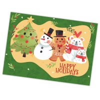 CUSTOM Happy Holidays Characters Cards With Envelopes