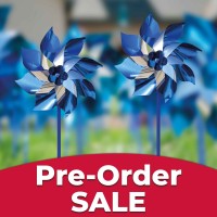 Large Blue Awareness Pinwheels - PRESALE