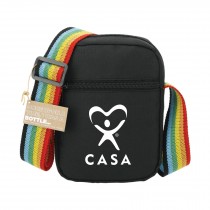 Recycled Rainbow Crossbody Tote
