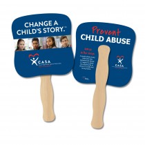 2-SIDED Prevent Child Abuse Full Color Hand Fans 