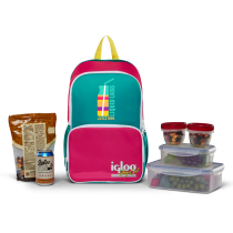Igloo Retro Backpack 20 (Lilac Breeze and Powder Blue)