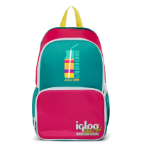 Igloo Retro Backpack Cooler Bag (Dk Jade, Magenta, Livewire Yellow)