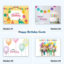 Custom Happy Birthday Greeting Cards - Direct Print/ With envelopes
