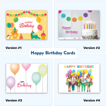 Custom Happy Birthday Greeting Cards With envelopes