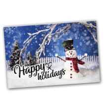 Custom Happy Holidays Snowman Card  With Envelopes