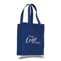 Canvas Shopping Tote Bag 10.5" W x 14" H with 5" Gusset