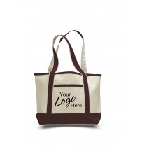 Canvas Small Deluxe Tote Bag 18.5" W x 12" H with 5.5" Gusset