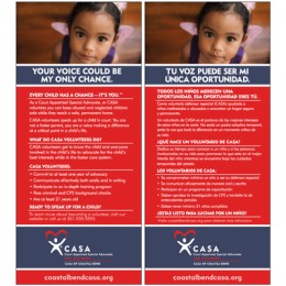 Rack Card - Your Voice Rack Card (Girl Purple Tank) - ENGLISH AND SPANISH