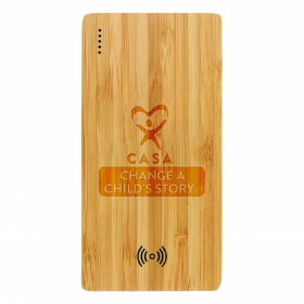 Plank 5000 mAh Bamboo Wireless Power Bank
