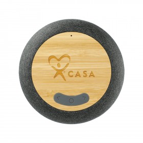 Garm Fabric & Bamboo Speaker with Wireless Chargin