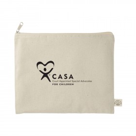Organic Cotton Flat Travel Pouch