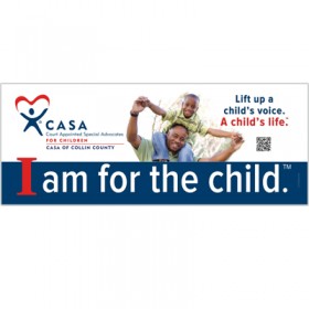 CUSTOM Lift Up a Child Vinyl Banner with QR Code