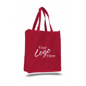 Canvas Jumbo Shopper Bag 14" W x 17" H with 7" Gusset