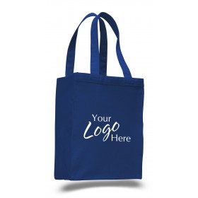 Canvas Shopping Tote Bag 10.5" W x 14" H with 5" Gusset