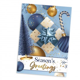 CUSTOM Christmas Greeting Card - Snow Globe (Pewter Tree) - Direct Print/ With envelopes
