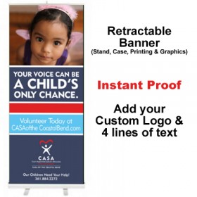Girl Purple Tank Roll Up Banner (Your Voice)